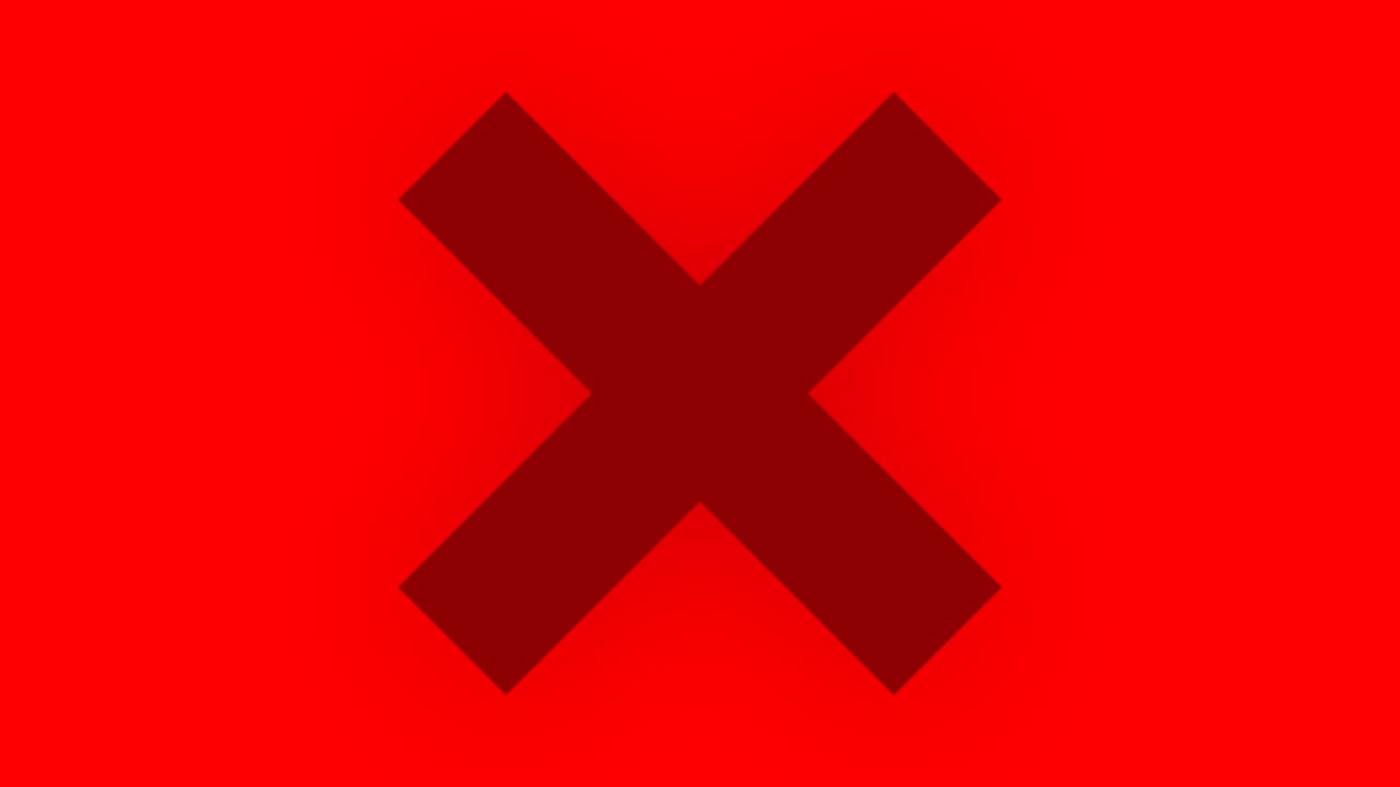 Red cross on red background with interference