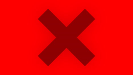 cruz roja sobre fondo rojo con interferencia