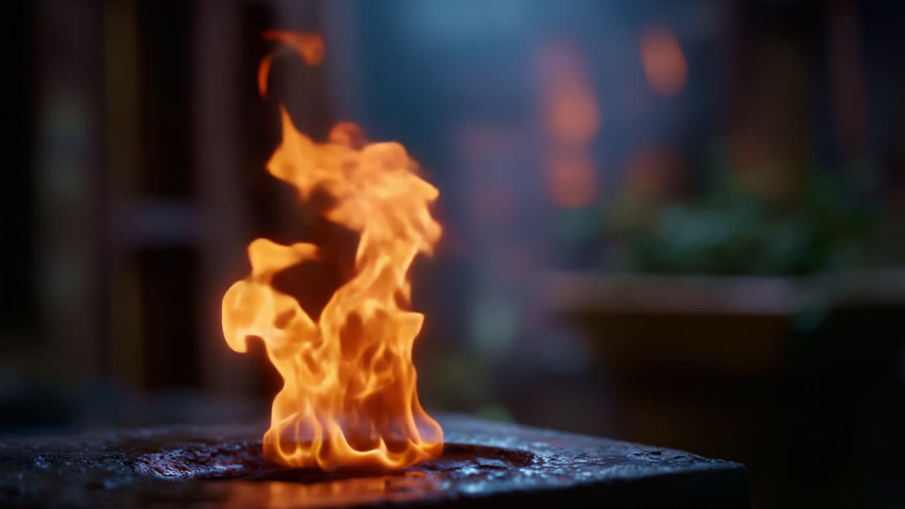 Enchanting and Lively Flames Dancing on a Hearth, Capturing the Essence of Fire's Dynamic Movement and the Warmth it Brings to Its Surroundings