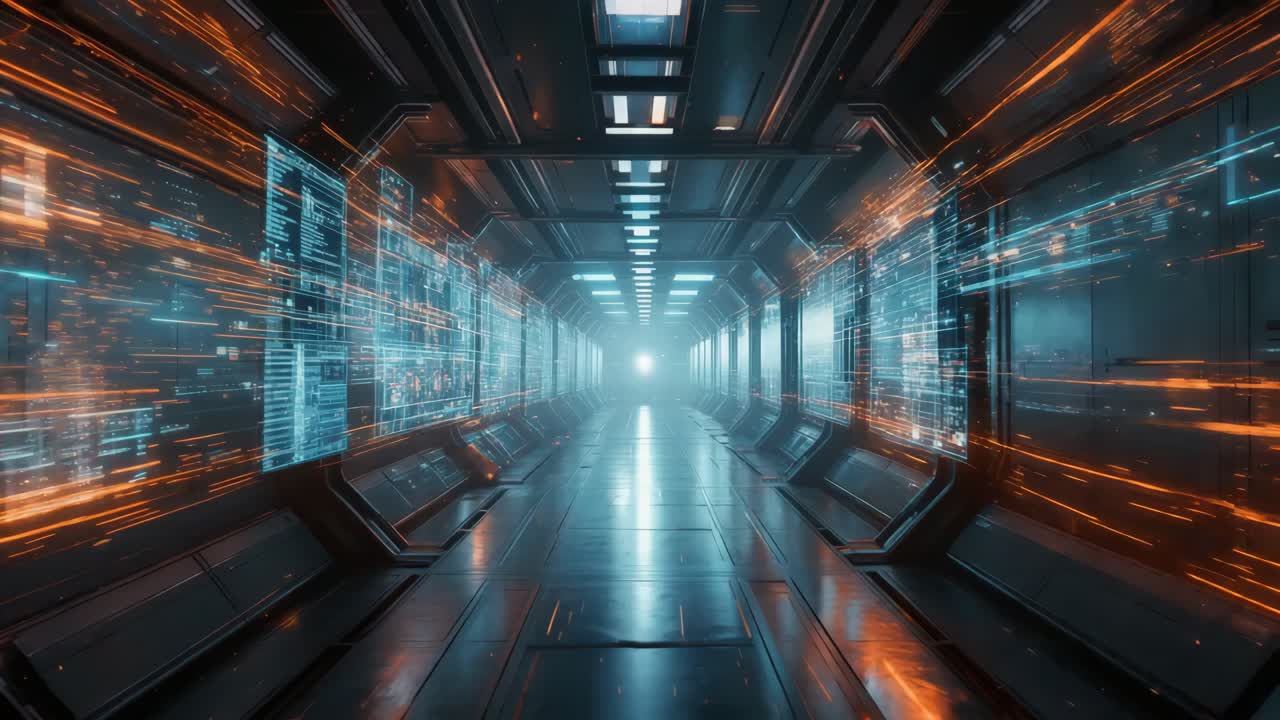 el corredor futurista de la ciencia ficción