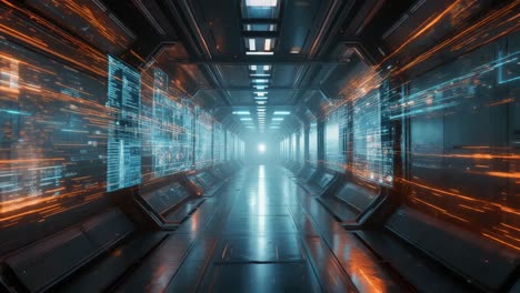 futuristic sci-fi corridor