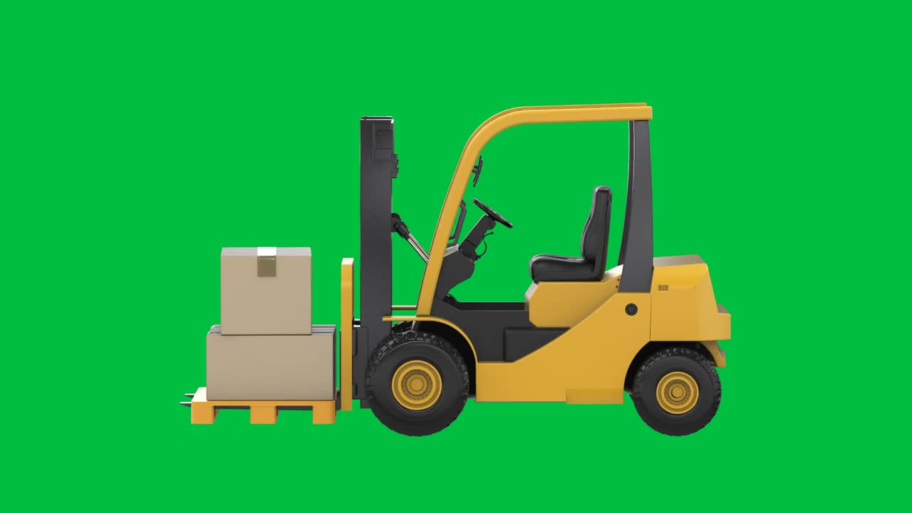 carrello elevatore a forchetta isolato