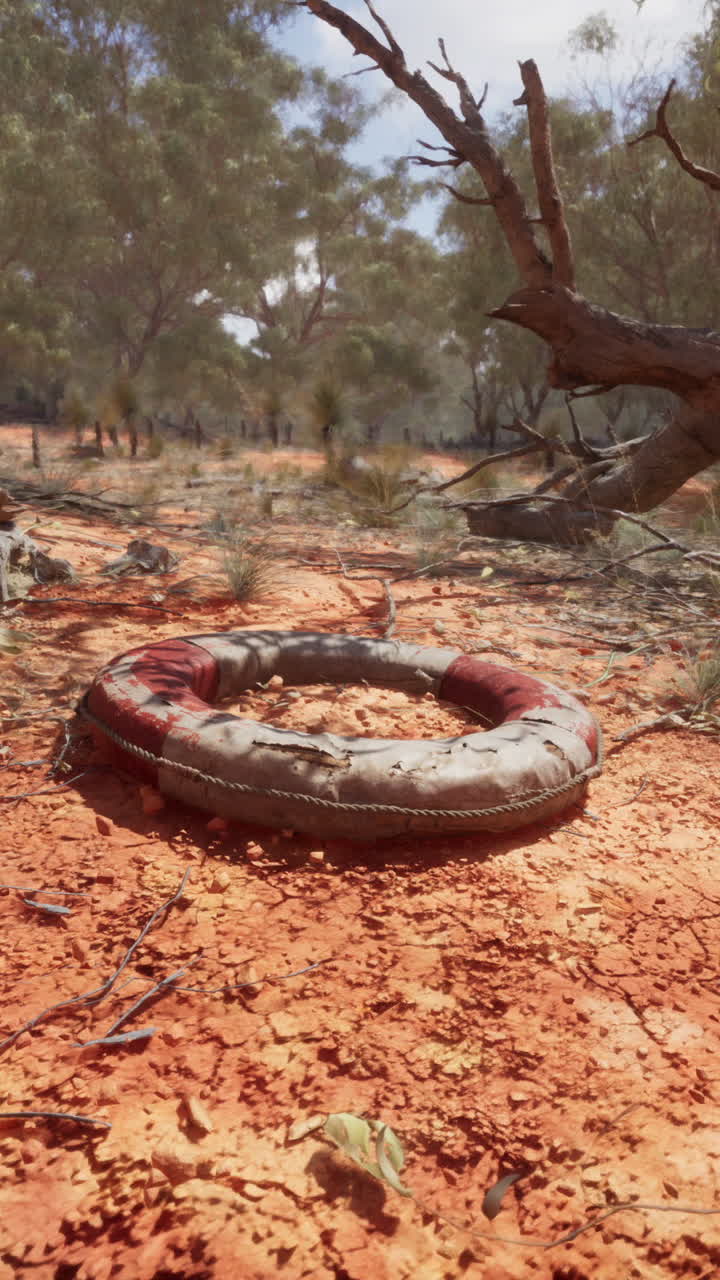un salvavidas está abandonado en el interior de australia.