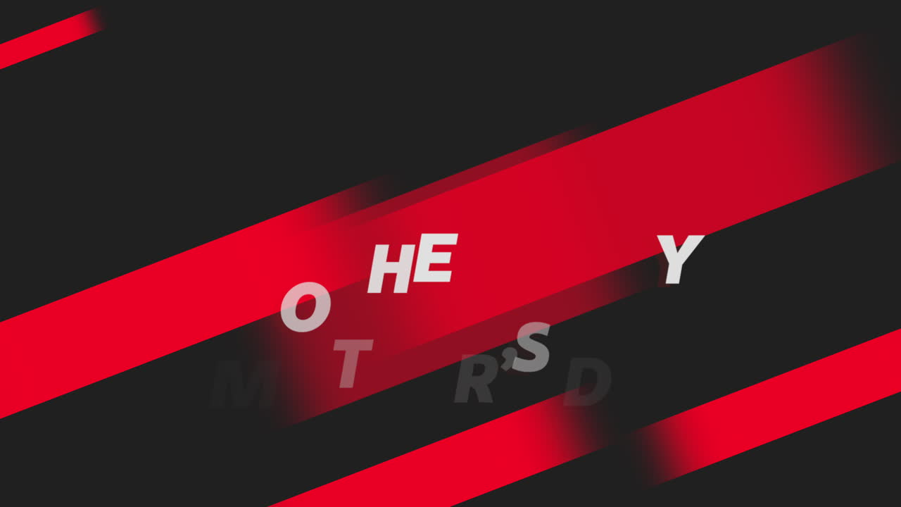 elegantes rayas negras y rojas celebran el día de la madre con apasionada gratitud