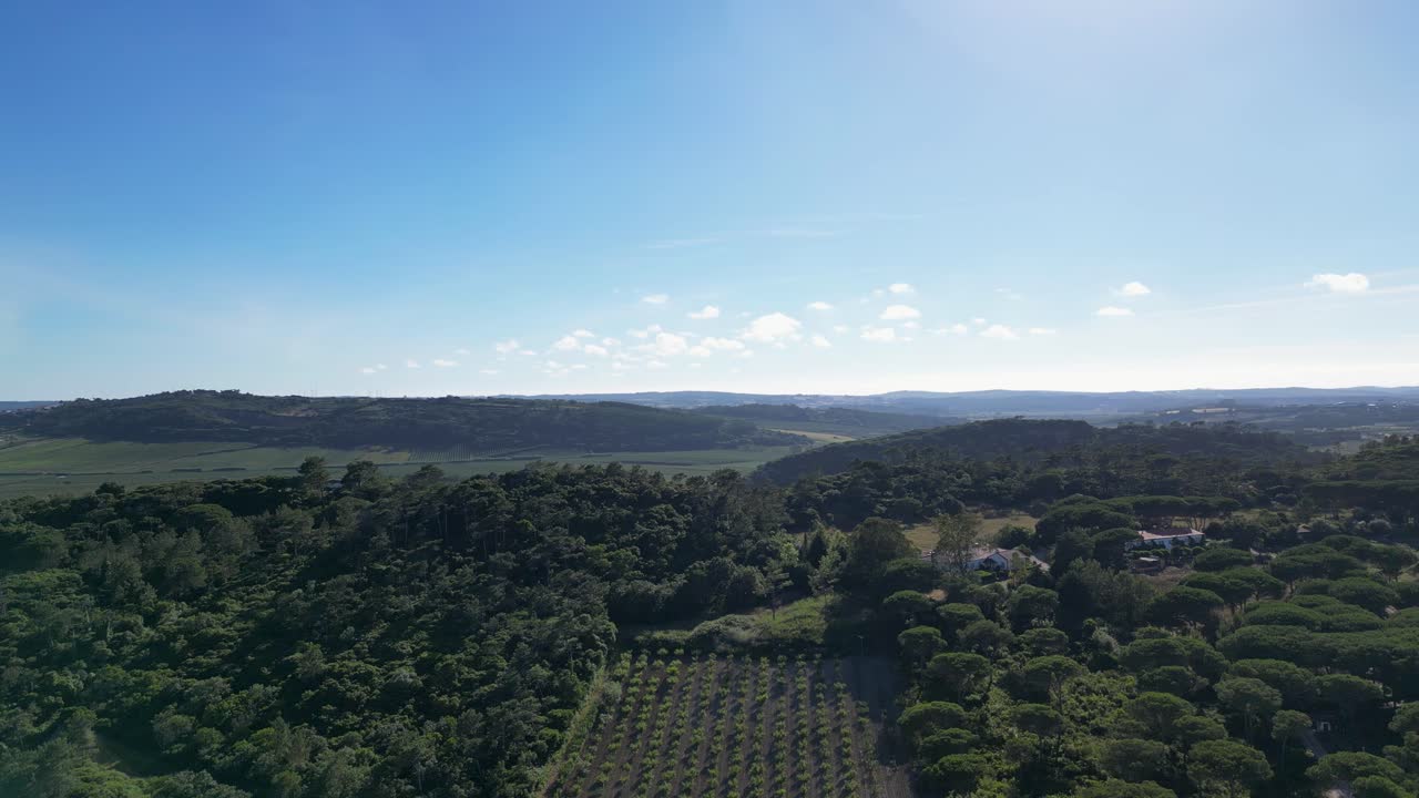 Landscape view of rural Portugal, Europe, pan view