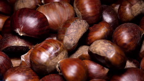 chestnuts are illuminated by light