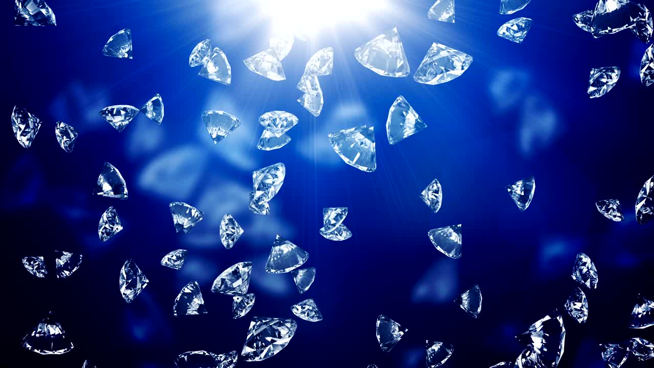 떨어지는 블루 다이아몬드