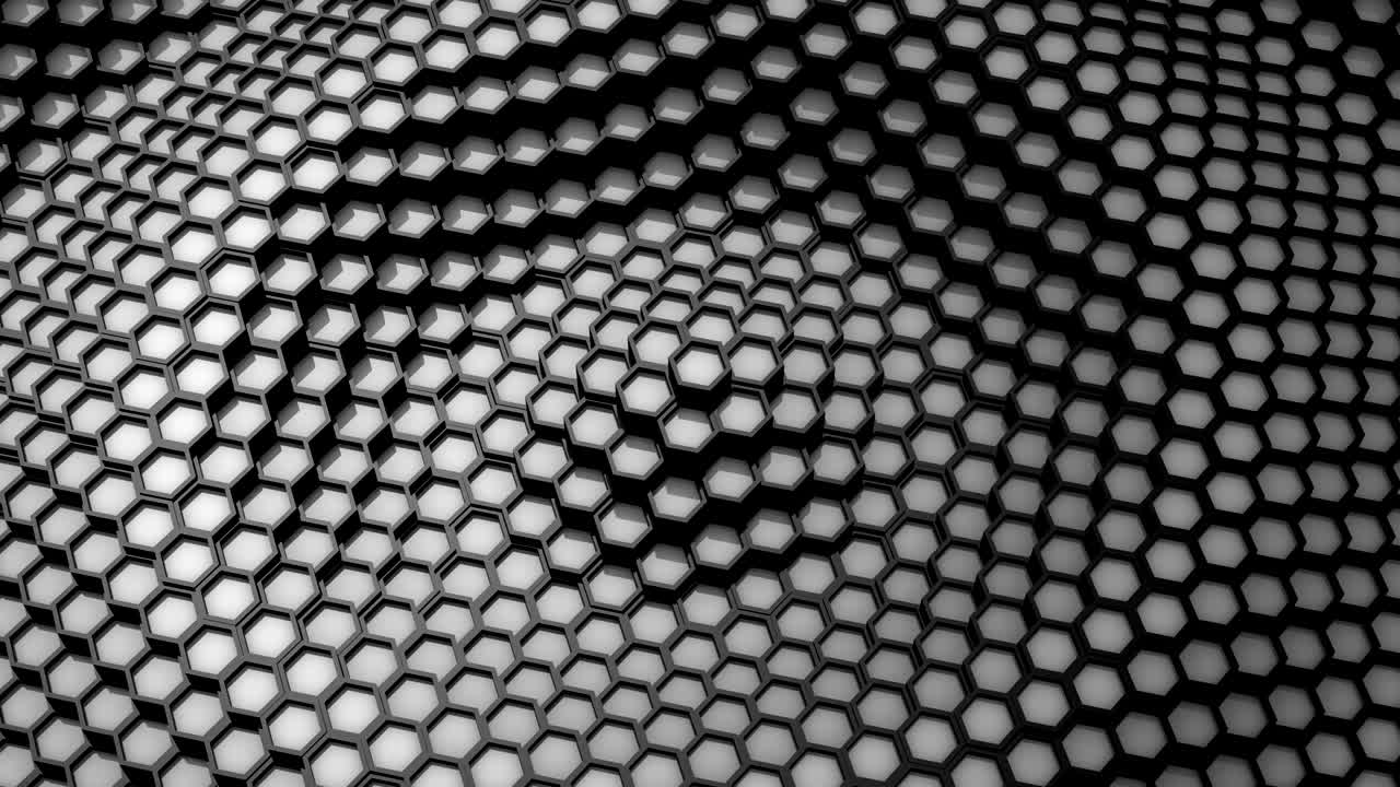 애니메이션 육각형의 배경