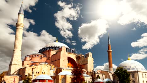 hagia sophia en estambul, el mundialmente famoso monumento de la arquitectura bizantina.