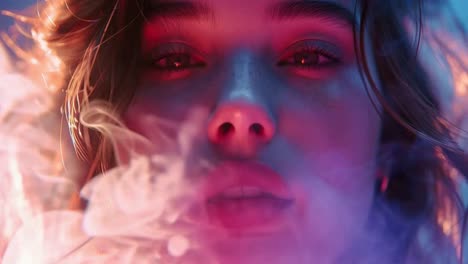 woman with smoke