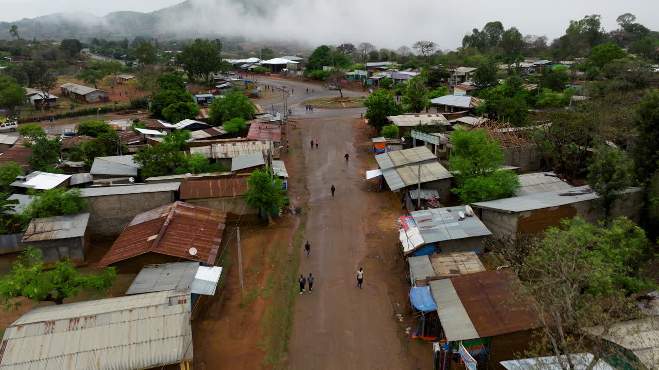 Vibrant community of Key Afer captured by drone