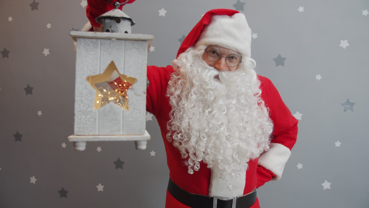 Santa Claus Holding a Lantern