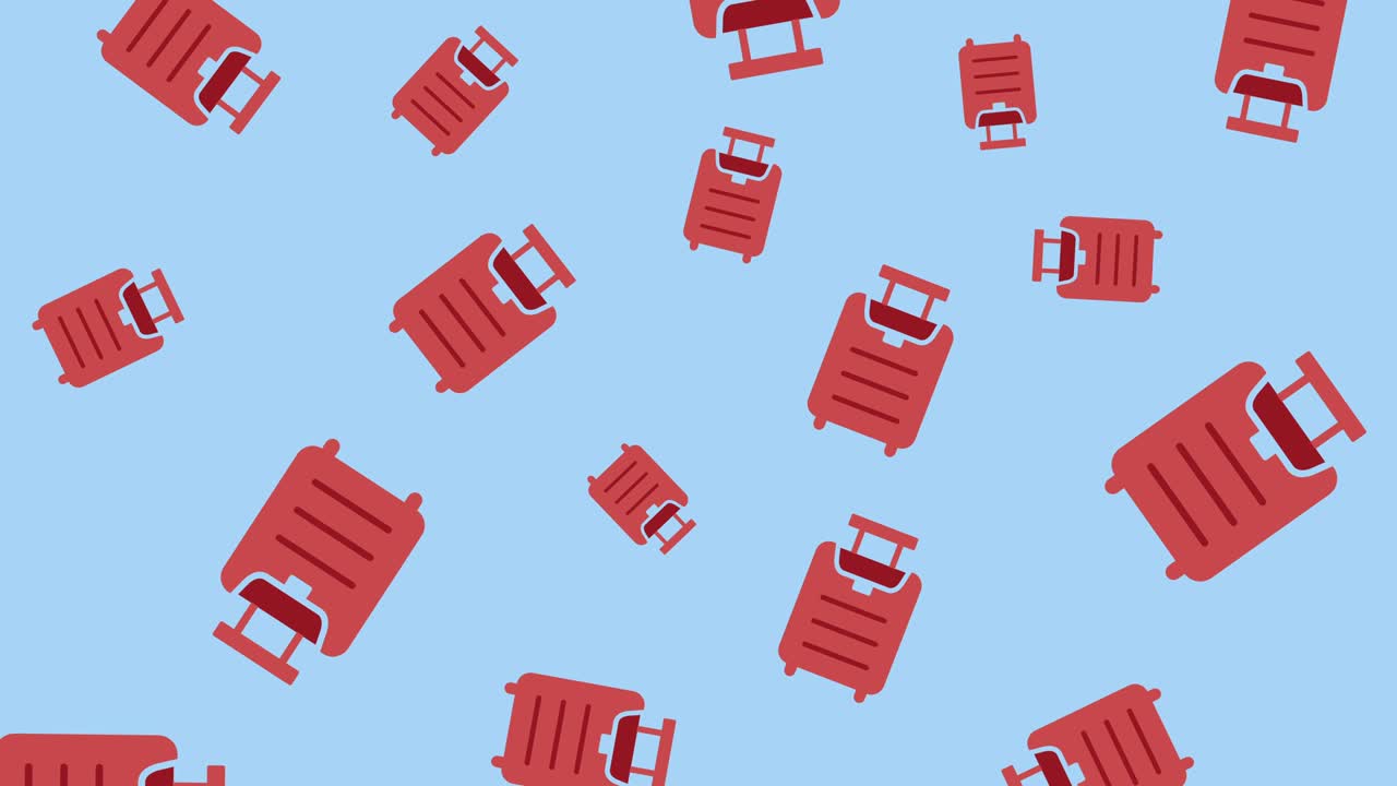 애니메이션 추상 여행 가방 배경 4k vj 루프