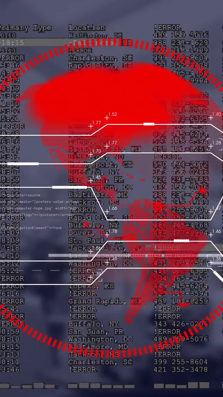 Animation of financial data processing over office