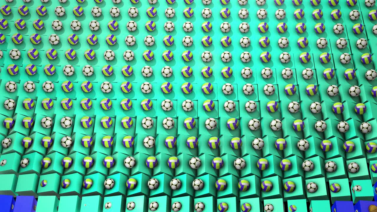 다채로운 스포츠 공 추상적인 배경 색