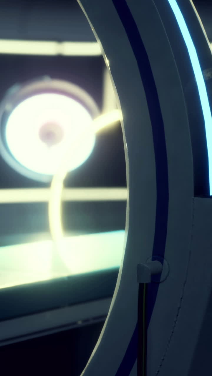 Luce e movimento convergono in una scena astratta e futuristica di tecnologia