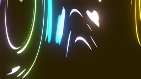 luces de neón brillantes fondo abstracto bucle sin costuras