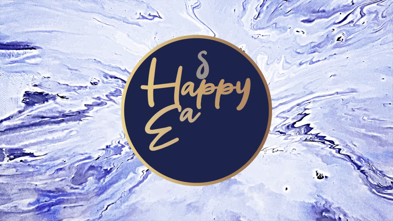 Buona Pasqua con texture di marmo blu