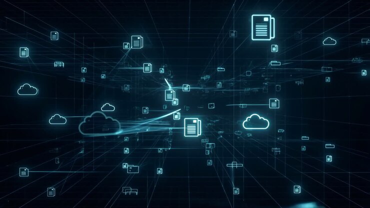 Digitalt cloud-datanetværk og filoverførsel