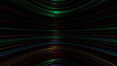light illuminating warped glowing virtual fluorescent dynamic multi colored lines. futuristic neon background wallpaper.