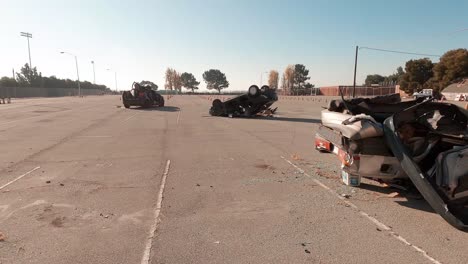 urban training ground for fire and rescue and for paintball tournaments