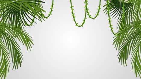 seamless animation of green leaves and hanging vines.