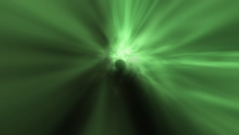 abstract foggy wormhole interstellar science fiction travel in cylinder in light green color. sci-fi teleporting energy motion graphic background 4k.