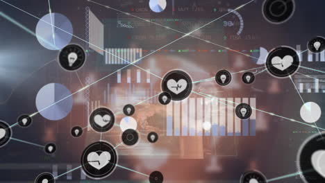 Animation-of-network-of-connections-over-data-processing