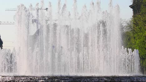 beautiful fountain near castello sforzesco