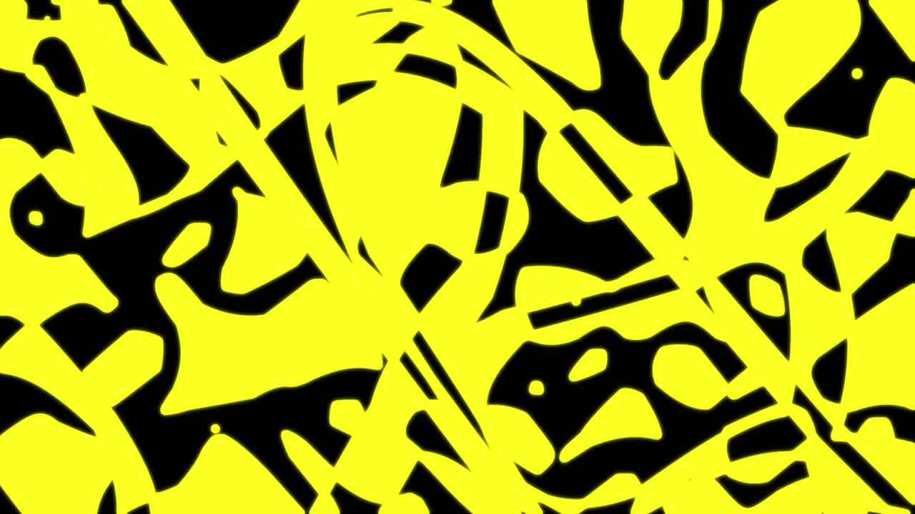 fondo de patrón geometrico sin costuras amarillo abstracto. rayas abstractas bucle de caleidoscopio. rápido psicodélico colorido kaleidoscopio vj fondo. discoteca fondo de movimiento abstracto. efecto caleidoscope