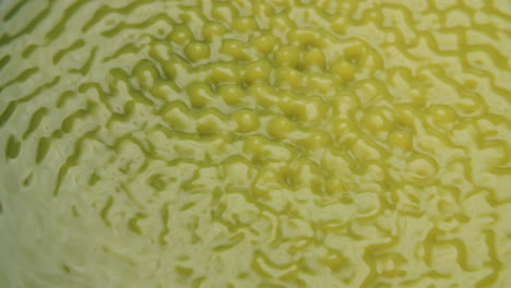 macro shot of yellow water forming weird shapes and forms