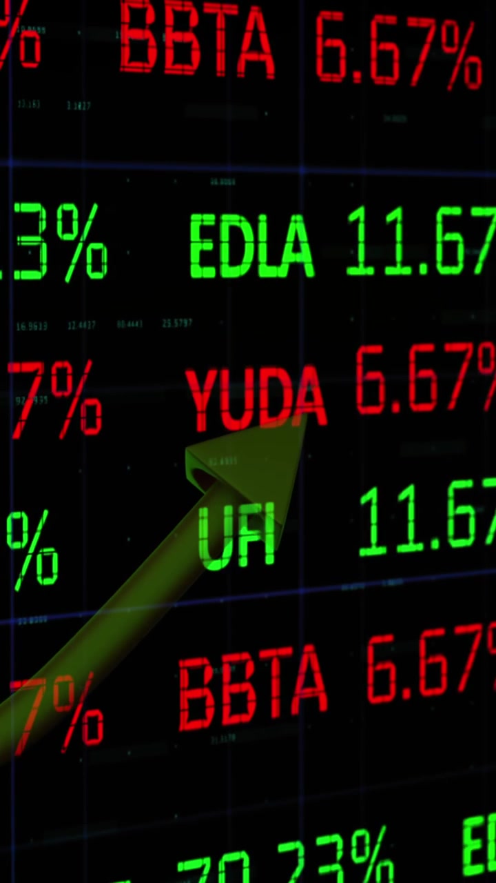 Animazione dell'elaborazione dati su sfondo nero