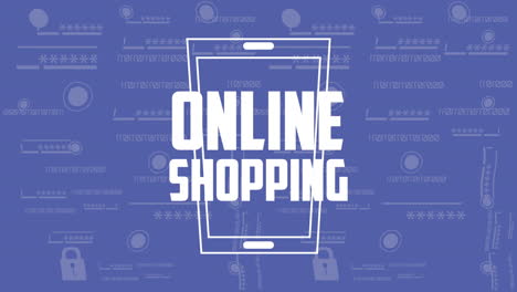 letras de compras en línea en el teléfono inteligente