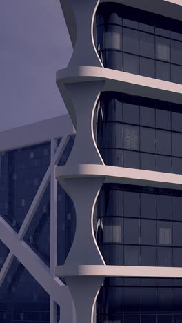 modern architectural design of a high rise building in an urban setting