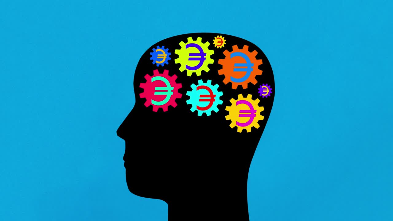 pensamientos de euros multicolores