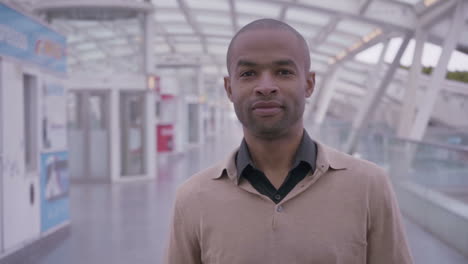 confident african american man walking