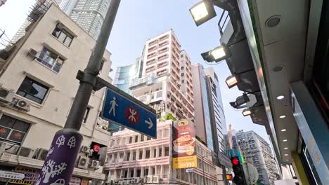 urban street scene with traffic and pedestrians