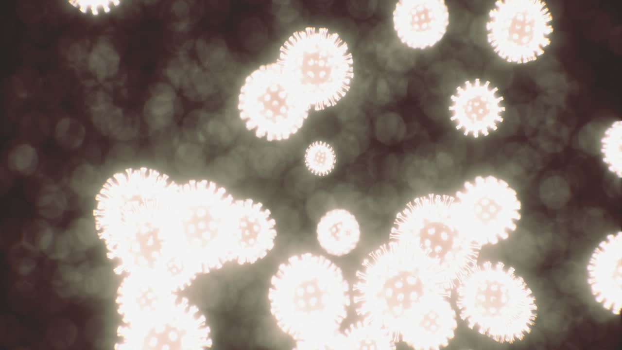 Intricate dance of microorganisms in a blurred ethereal environment