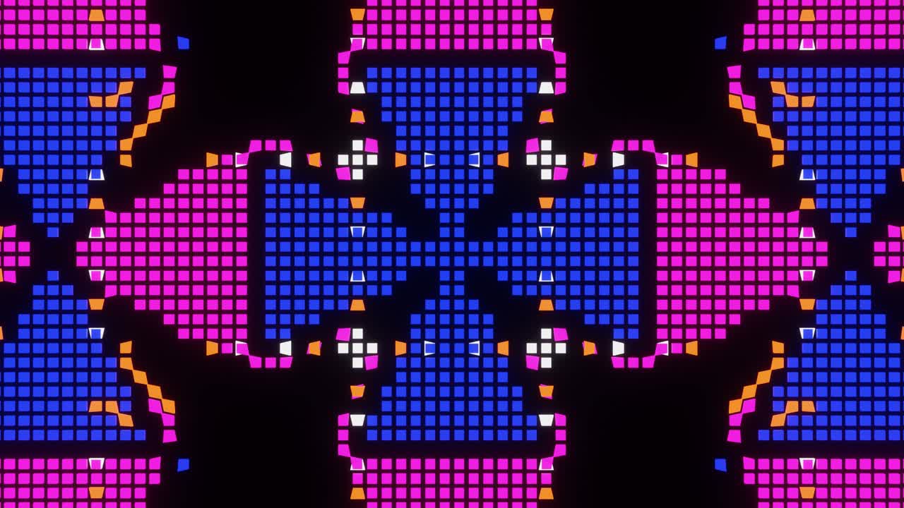 animación en bucle de vj del mosaico de píxeles ver23