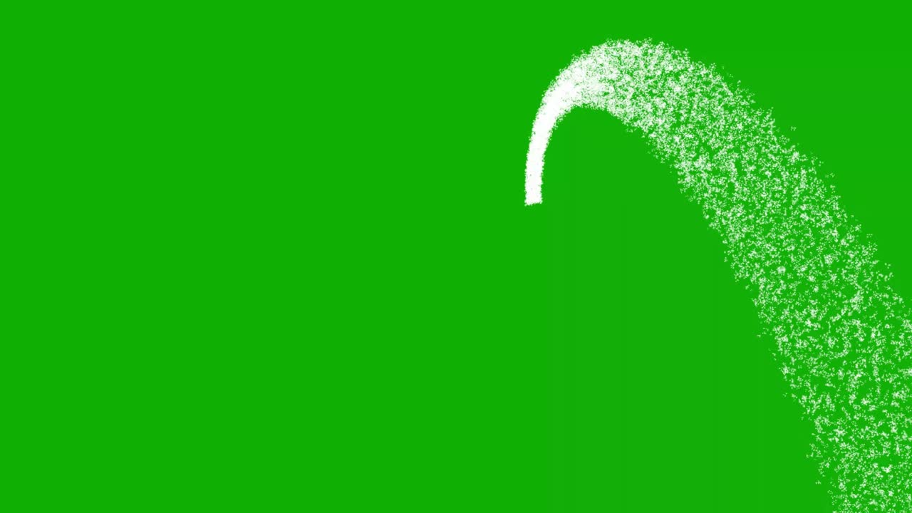 Water stream motion graphics with green screen background