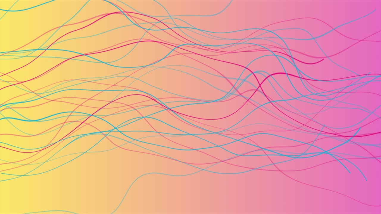 Colorful pastel wavy lines abstract minimal motion background