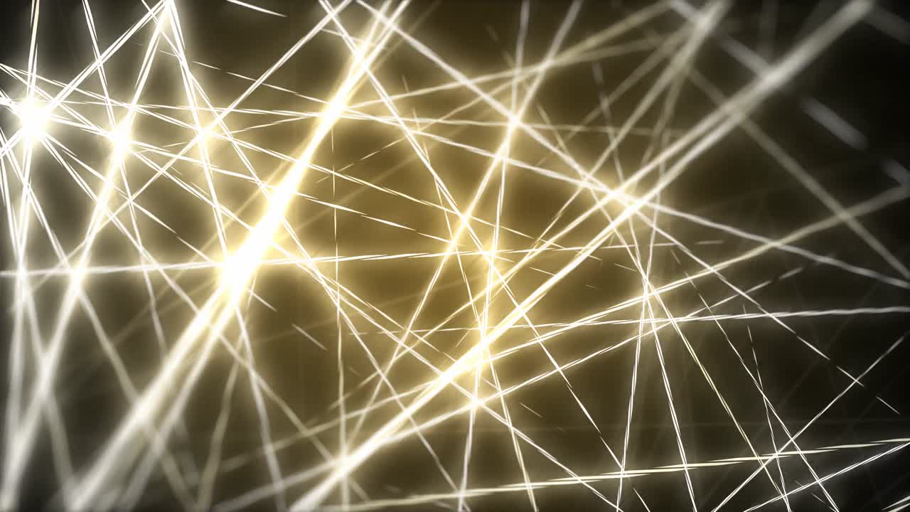 Connettività digitale astratta futuristica con rete di raggi laser dorati