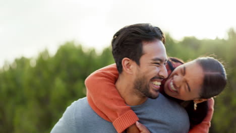 Couple,-outdoor-and-airplane-with-love