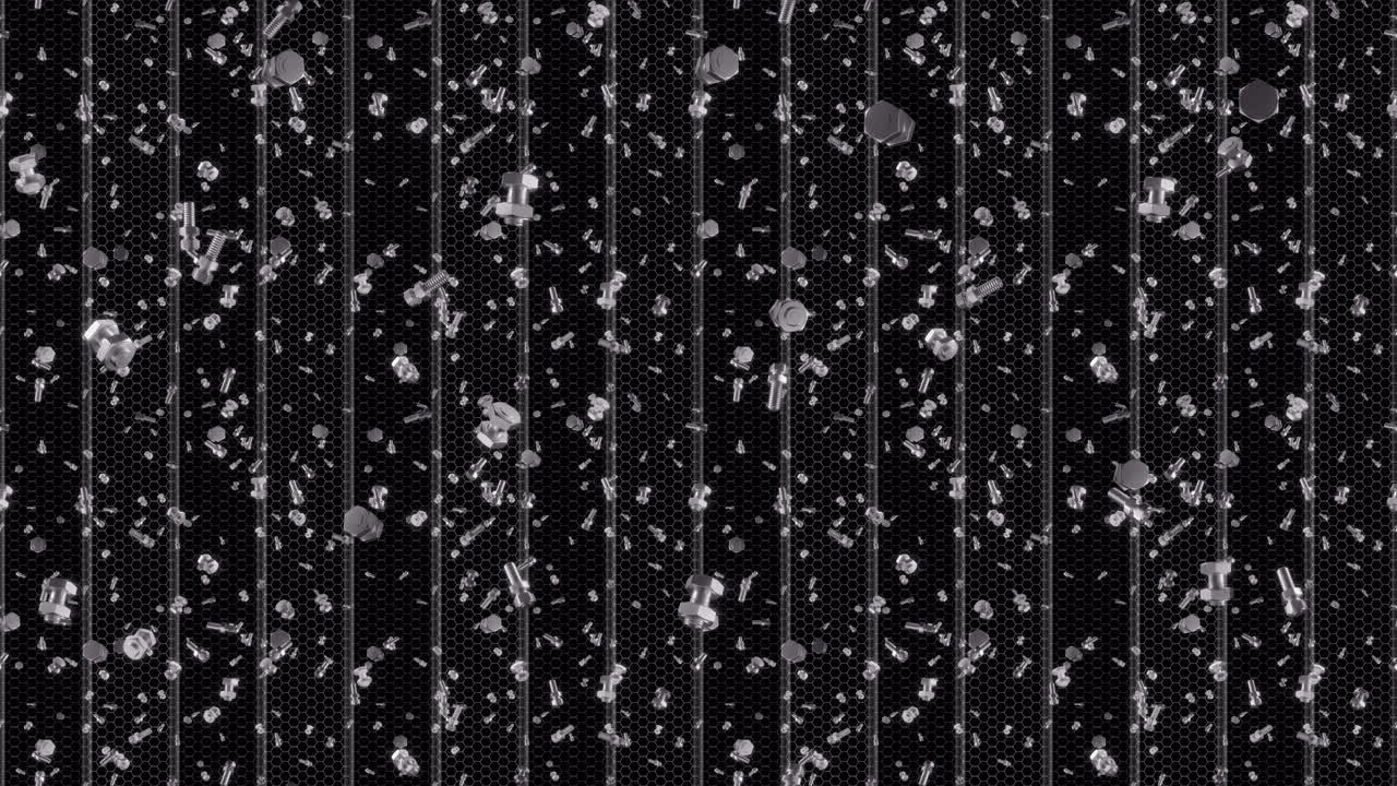 나트 볼트 배경 루프 타일 떨어지는