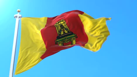 bandera del sujeto federal ruso del oblast de tver, rusia. bucle