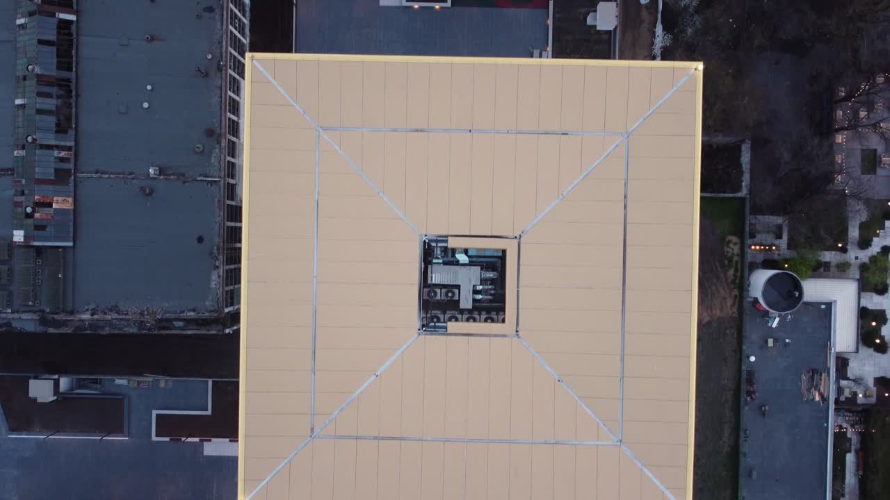 Top View Of Skyscraper Roof