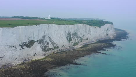 aerial of the south foreland lighthouse and the cliffs of dover overlooking the english channel 3