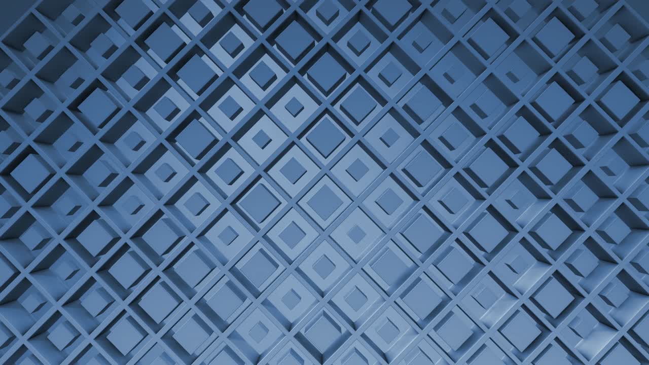 fondo de negocios azul. cajas cubos abstractos fondo movimiento aleatorio, animación en bucle 3d 4k.