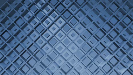 blue business background. boxes abstract cubes background random motion, 3d loopable animation 4k.