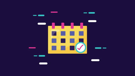 icono de animación de la fecha de recordatorio del calendario